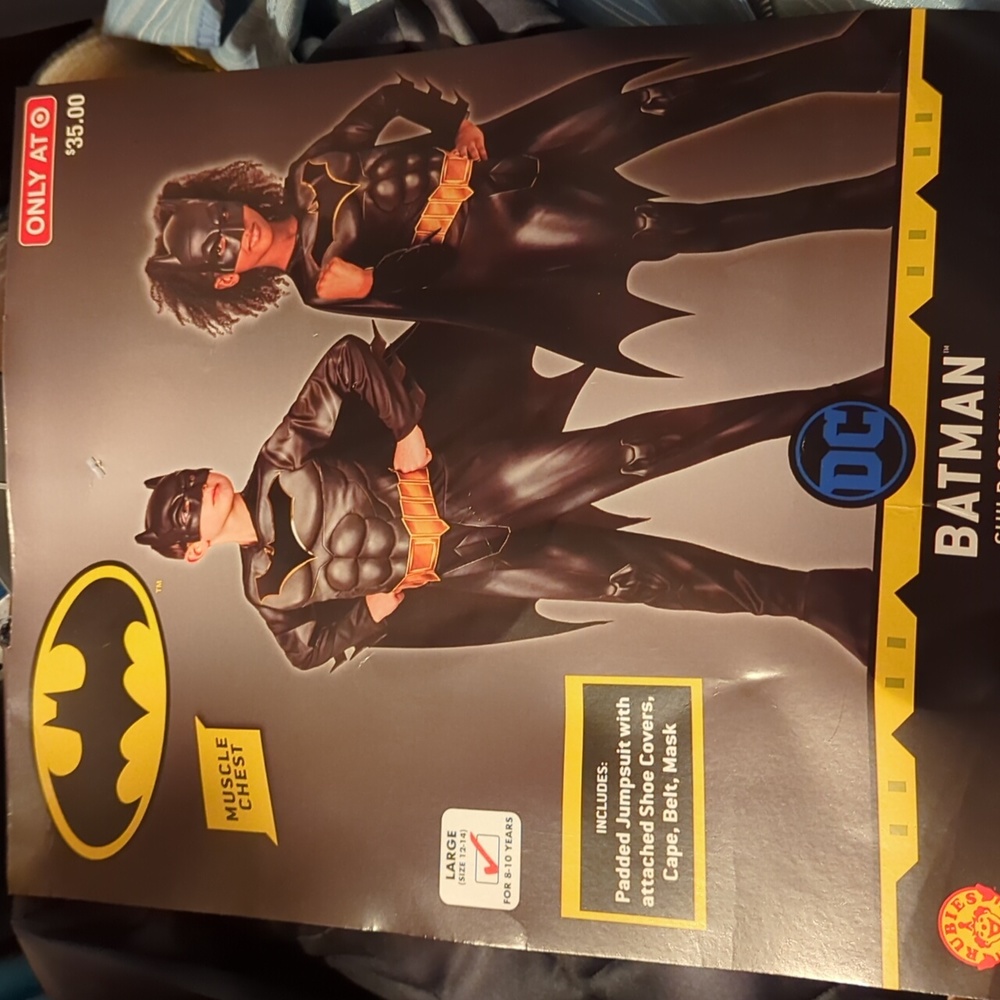 Batman Costume, Lrg Sz 12-14 (For 8-10 Yrs Old)